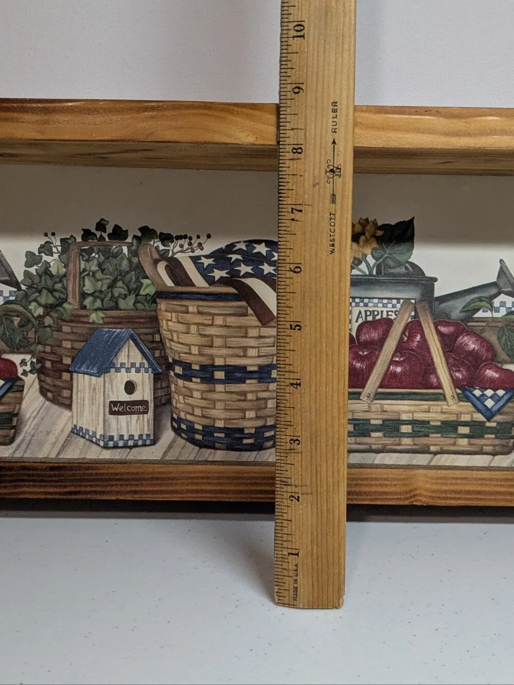 Farmhouse rustic solid wood shelf wall mount